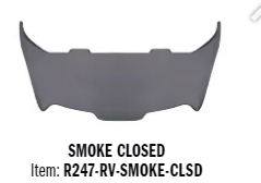AXIOM EYESHIELDS/VISOR SMOKE CLOSED R247-RV-SMOKE-CLSD