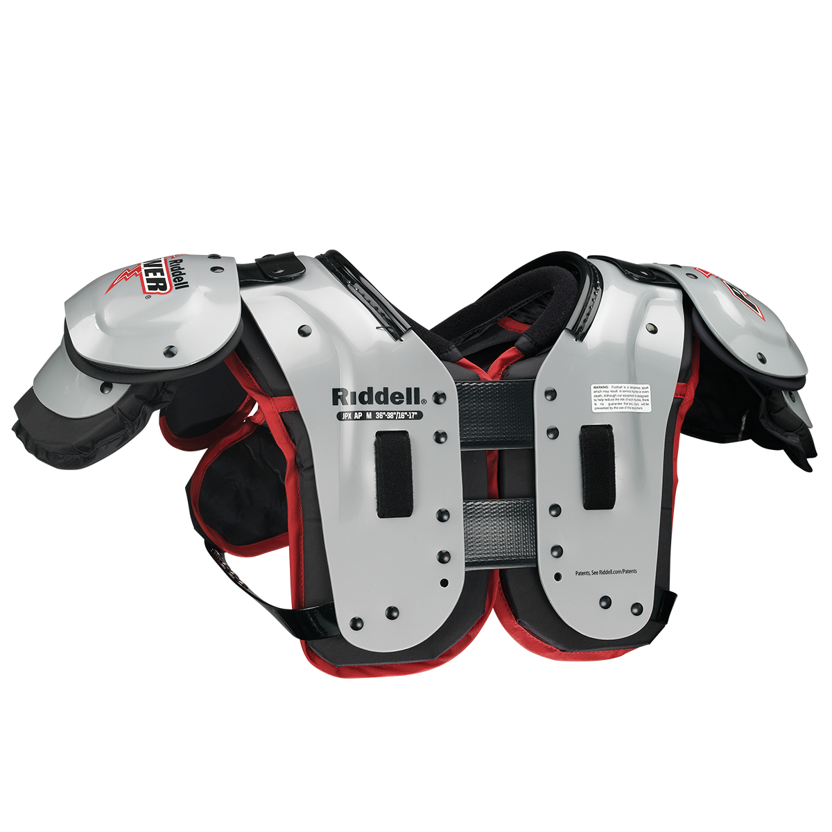 Recommended Positions: All-Purpose Upgraded pad for grades 6th - 10th. Stac-Shoulder System Swim Cut Arches Flat Pad Design Sewn-In Front Deltoids Air Management Liner System