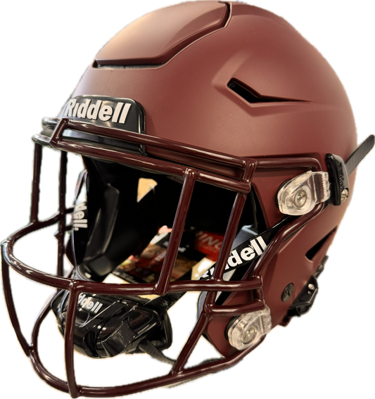 RIDDELL SPEEDFLEX ADULT FLAT MAROON 7462 *ONLINE ONLY* FACE MASK AND CHIN STRAP INCLUDED