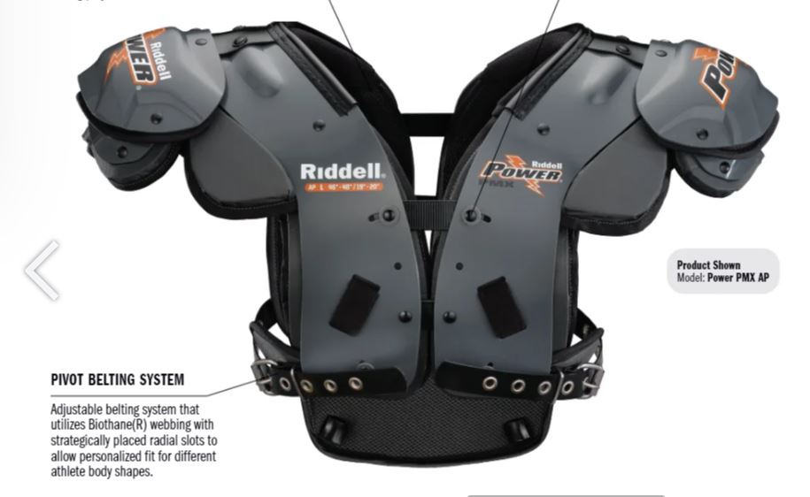 RIDDELL POWER "PMX" ALL PURPOSE SHOULDER PAD R48294