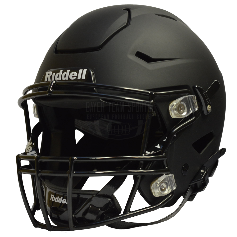 Flat Black Riddell Speedflex Adult helmet Black out parts
